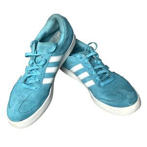 Adidas Adicross Spikeless Golf Shoes Classic Blue Teal Suede Mens 11, UK 10.5